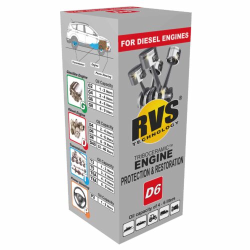 Kuvassa RVS Technology Dieselmoottorin suojaus- ja käsittelyaine D6