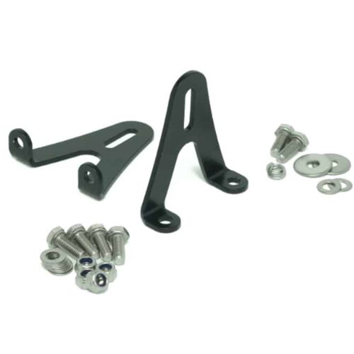 Kuvassa Alumiininen päätykiinnikepari Lazer lisävaloille