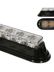 Kuvassa Axixtech LED-Tasovilkku 12-24V, 4xLED, keltainen