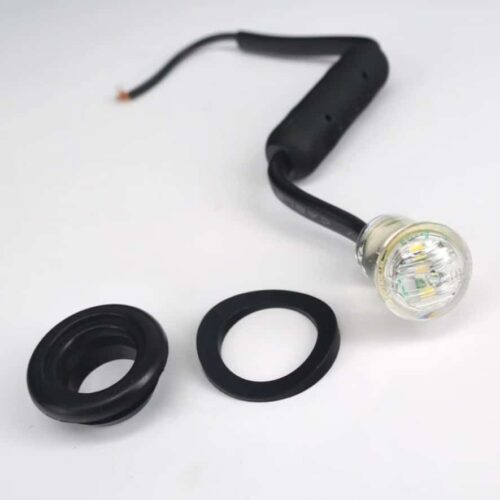 Kuvassa Ledson Pyöreä LED-Äärivalo 9-30V, E-Hyväksytty, Putkitiivisteellä