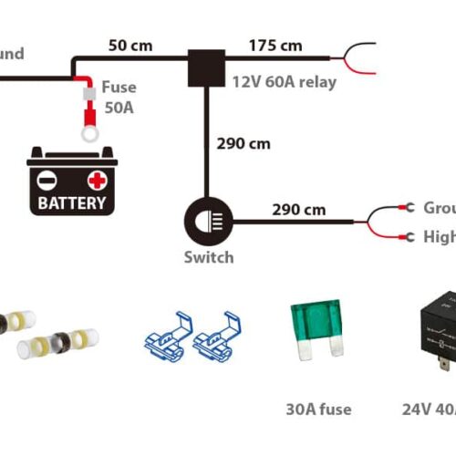 Optibeam Relejohtosarja, 12/24V