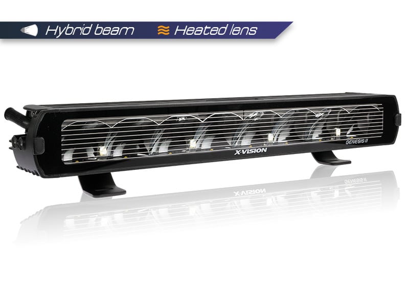 Kuvassa Optibeam Genesis II Heated Hybrid LED-Lisävalo