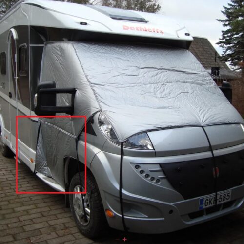 Lämpöpeite matkailuauton oville (alaosa)